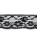 2-1/2" Black Floral Lace Trim