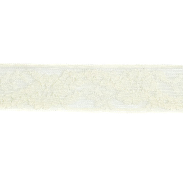 1" Ivory Floral Lace Trim