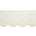 3-1/2" Ivory Floral Scallop Lace Trim