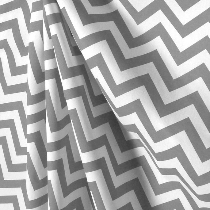 Premier Prints Outdoor Zig Zag Gray Fabric image 4 of 5