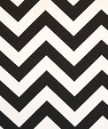 Premier Prints Zig Zag Black Canvas Fabric