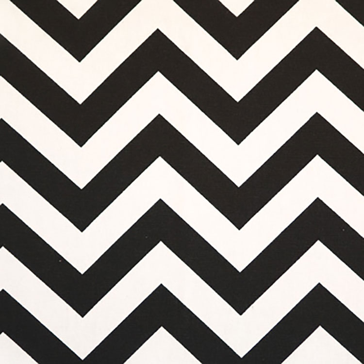 Premier Prints Zig Zag Black Canvas Fabric