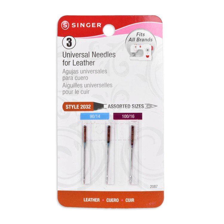  SINGER Leather Sewing Machine Needles, Size 90/14, 100