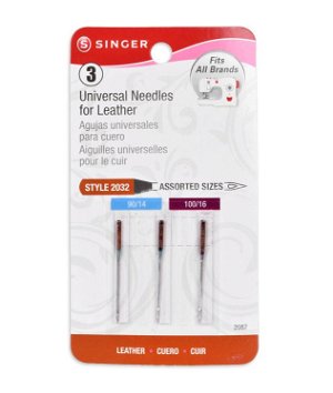 Singer Universal Machine Needles for Leather