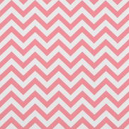 Premier Prints Zig Zag Baby Pink/White Canvas Fabric