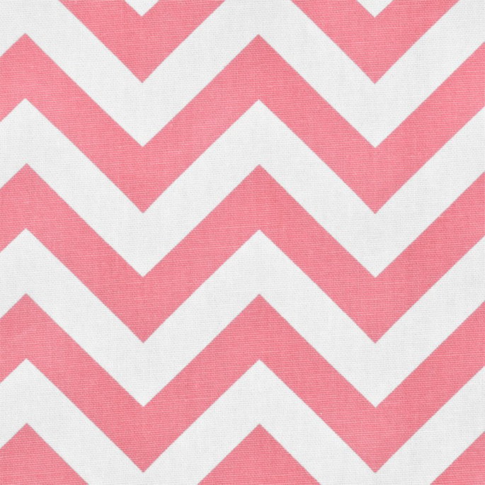 Premier Prints Zig Zag Baby Pink/White Canvas Fabric image 2 of 5
