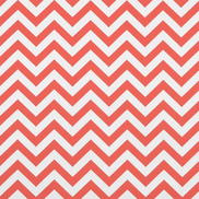 Premier Prints Zig Zag Coral/White Canvas Fabric