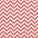 Premier Prints Zig Zag Coral/White Canvas Fabric