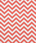 Premier Prints Zig Zag Coral/White Canvas Fabric
