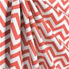 Premier Prints Zig Zag Coral/White Canvas Fabric - Image 4