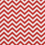 Premier Prints Zig Zag Lipstick/White Canvas Fabric
