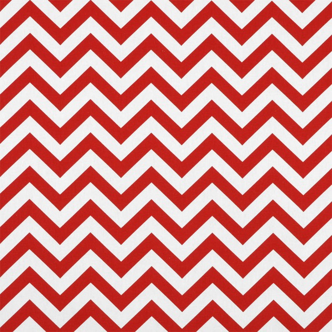 Premier Prints Zig Zag Lipstick/White Canvas Fabric image 1 of 5