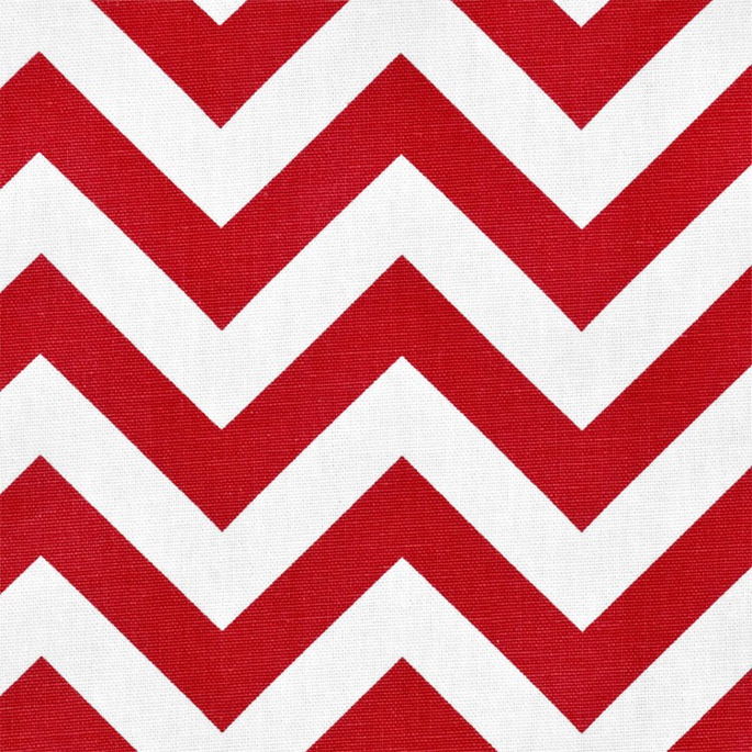 Premier Prints Zig Zag Lipstick/White Canvas Fabric image 2 of 5