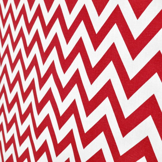 Premier Prints Zig Zag Lipstick/White Canvas Fabric image 5 of 5